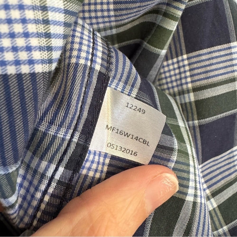 Peter Millar 100% Cotton Plaid Button Down Shirt - Picture 3 of 5